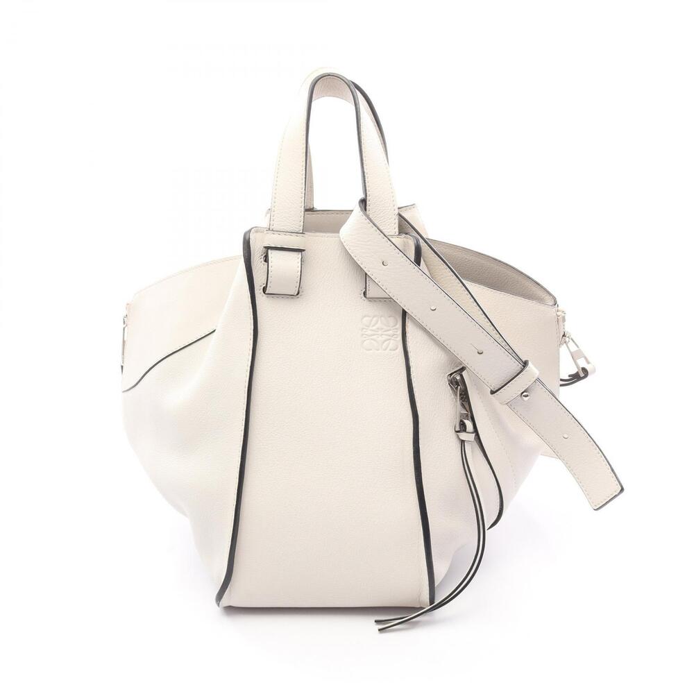 LOEWE Hammock Bag Handbag Leather White